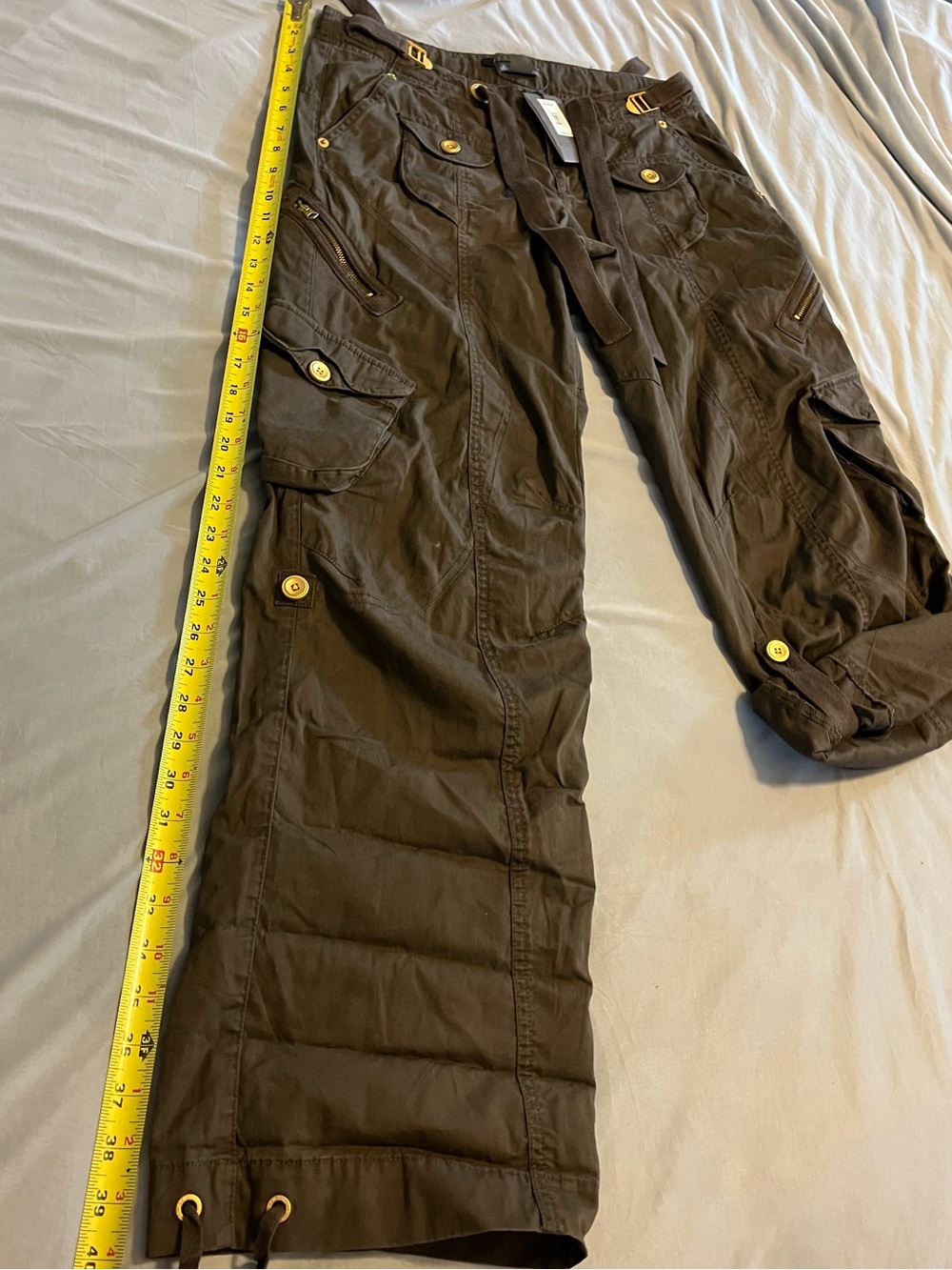 Vintage Armani Exchange Y2K Cargo Pants - Size 4 - NWT - Picture 10 of 10